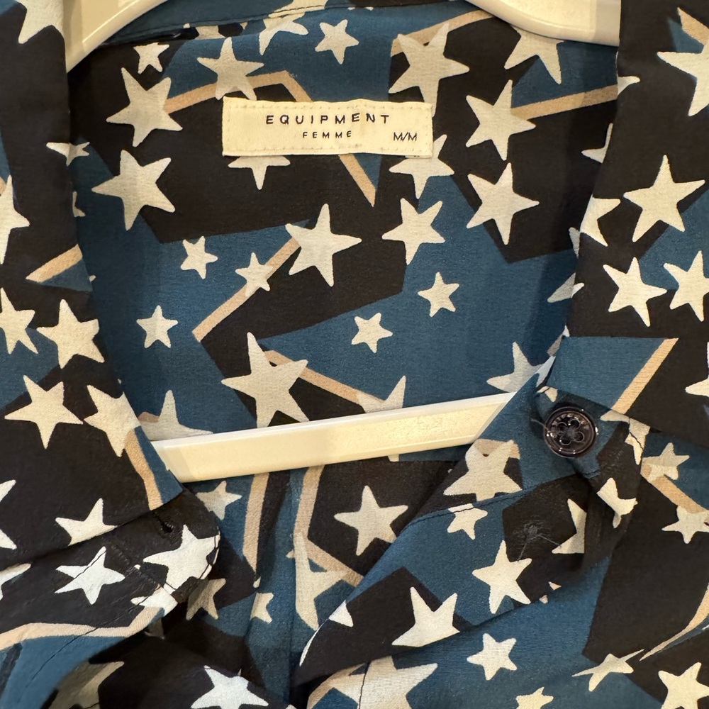Equipment Starry Night Shirt in Blue and Black - Picture 3 of 3